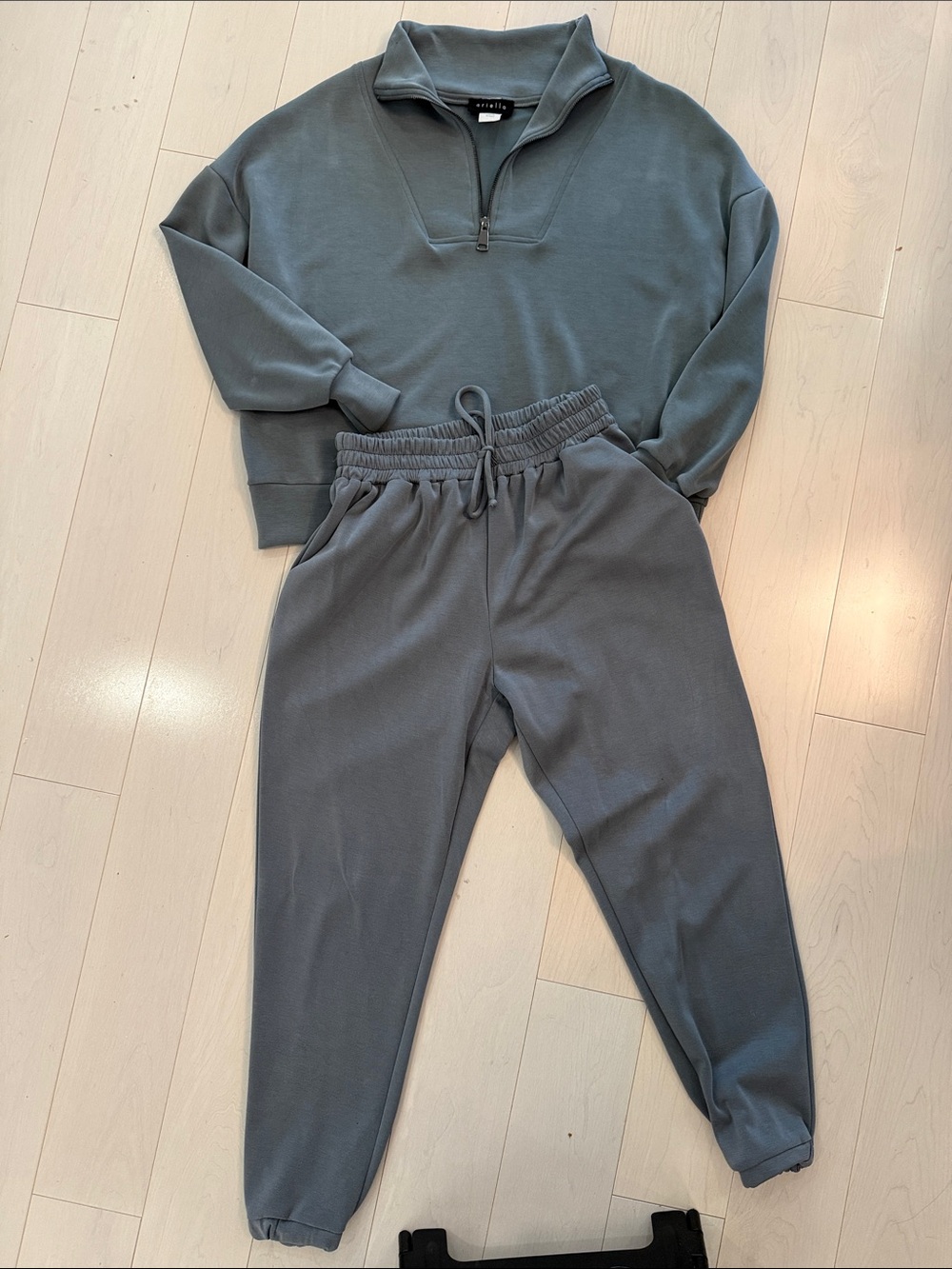 Ariella Charcoal Grayish blue Drawstring Jogger Pants